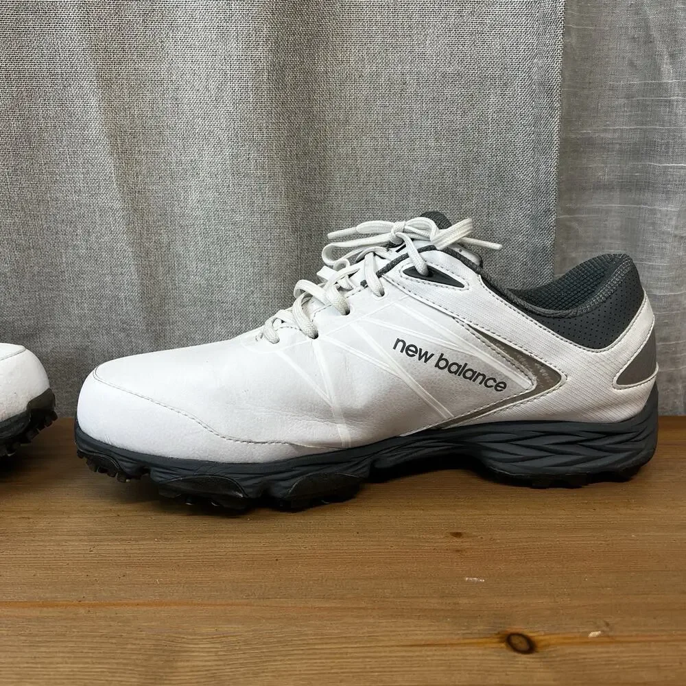 New Balance Striker Golf Shoes Men’s 11 Spiked Waterproof White Gray EU 46